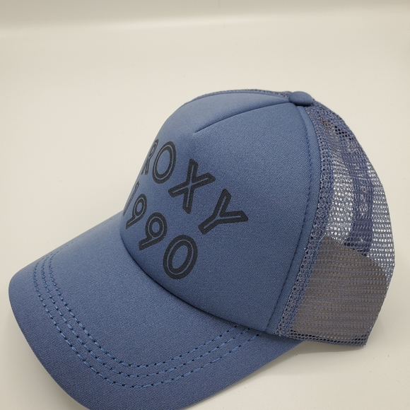 Roxy Truckin Women's Snapback Trucker Hat Blue - Picture 4 of 4